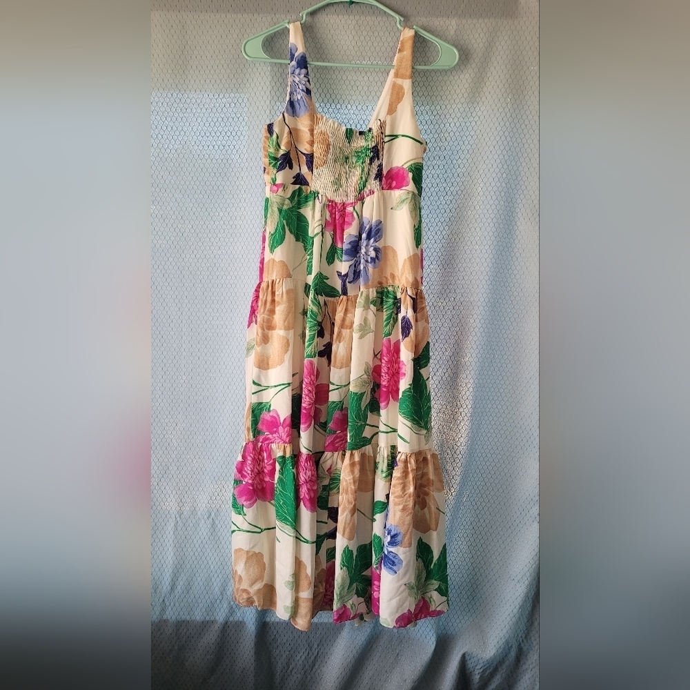 Taylor Dress Sleeveless Floral Print Midi Dress Sz 2 - Picture 4 of 7